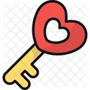 Love Key Lock Heart Key Icon