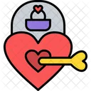 Love Key Heart Key Icon