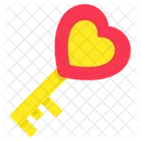 Love Key Heart Key Access Icon