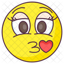 Love Kiss Emoji Emoji Icon - Download in Colored Outline Style