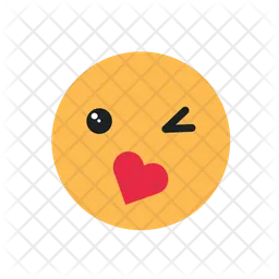 Love Kisses Face Emoji Icon