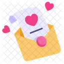 Flat Love Letter Icon