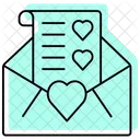 Love Letter Color Shadow Thinline Icon Icon