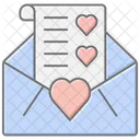 Love Letter Lineal Color Icon Icon