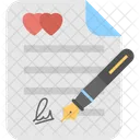 글쓰기 사랑 편지 아이콘