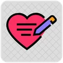 Valentine Day Heart Write Icon