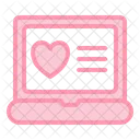 Laptop Love Romance Icon