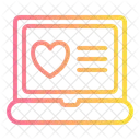 Laptop Love Romance Icon