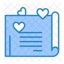 Love Letter Wedding Card Couple Proposal Icon