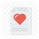 Letter Page Heart Icon