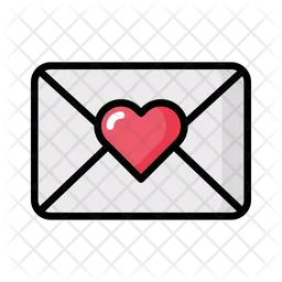 Love letter  and heart  Icon