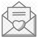 Love Heart Letter Icon