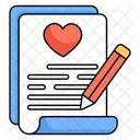 Love Heart Letter Icon