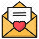 Love Heart Letter Icon