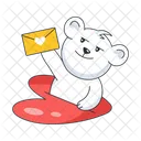 Bear Letter Love Letter Romantic Letter Icon