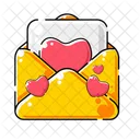Love letter with love ornament  Icon