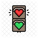 Traffic Lights Heart Icon