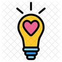 Love Light Light Bulb Idea Icon