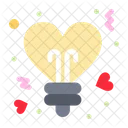 Love Light Bulb Heart Icon