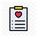 Heart List Clipboard Icon