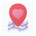 Love Location Location Heart Icon
