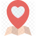 Love Location Map Happy Love Sign Icon