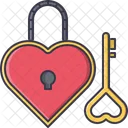 Key Lock Heart Icon