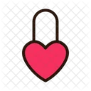 Love Lock Heart Lock Private Icon