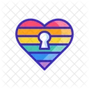 Love Lock Heart Lock Lock Icon