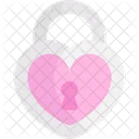 Love Lock Heart Shaped Padlock Lock Icon
