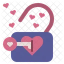 Love Lock Unlock Key Icon