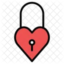 Heart Shape Lock Icon