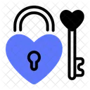 Love Lock Heart Lock Padlock Icon