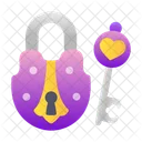 Love Lock Wedlock Latchkey Icon