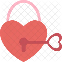 Love lock  key  Icon