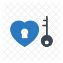 Heart Lock Key Icon