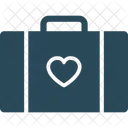 Couple Luggage Heart Luggage Bag Icon