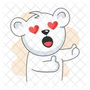Valentine Bear Love Eyes Love Madness Icon