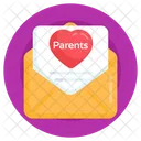 Parents Day Letter Parents Day Mail Invitation Icon