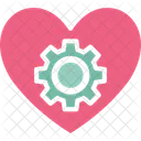 Cog Cogwheel Heart Icon