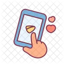 Send Heart Smartphone Icon