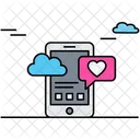 Love Message Cloud Mobile Cloud Mobile Icon
