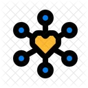 Virtual Network Love Icon