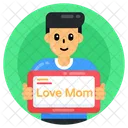 Love Mom Love Mom Banner Love Mom Card Icon