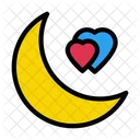 Love Heart Moon Icon