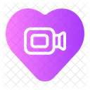 Love Video Camera Heart Icon