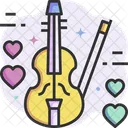 Love Music Romantic Music Violin Icon