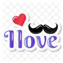 Love Mustache Icon
