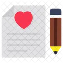 Love Paper Love Agreement Contract Icon