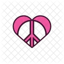 Love Peace Love Heart Icon